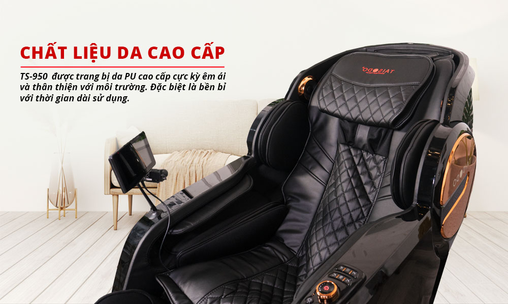 Chất liệu da cao cấp trên ghế Taisodo 950