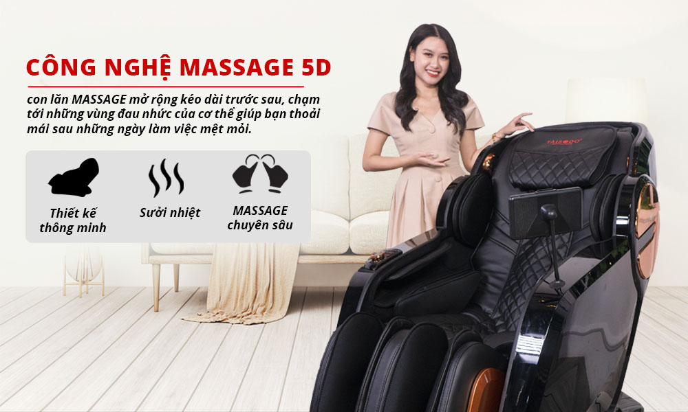 Công nghệ mát xa 5D độc quyền trên Taisodo TS-950