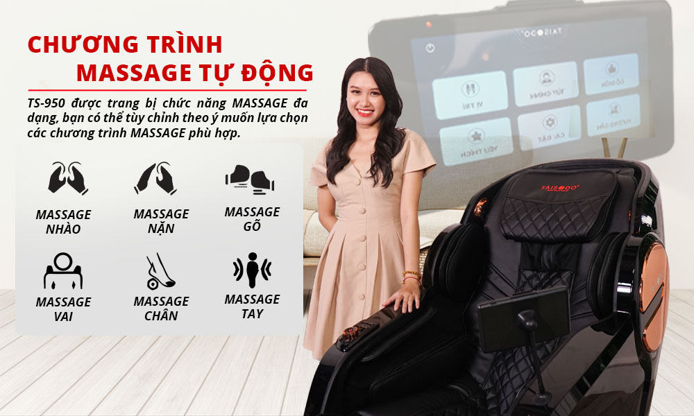 Taisodo TS 950 - nhiều chương trình massage tự động