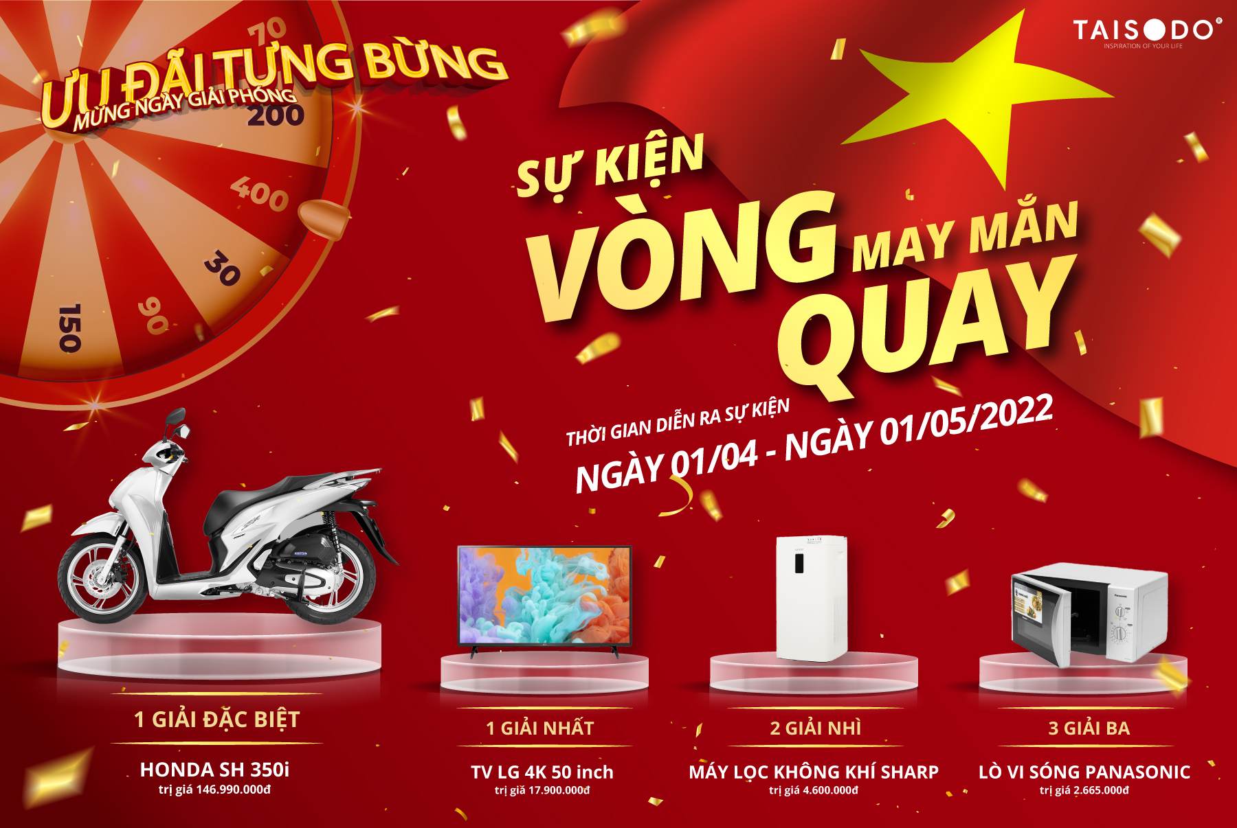 ƯU ĐÃI TƯNG BỪNG, MỪNG NGÀY GIẢI PHÓNG 